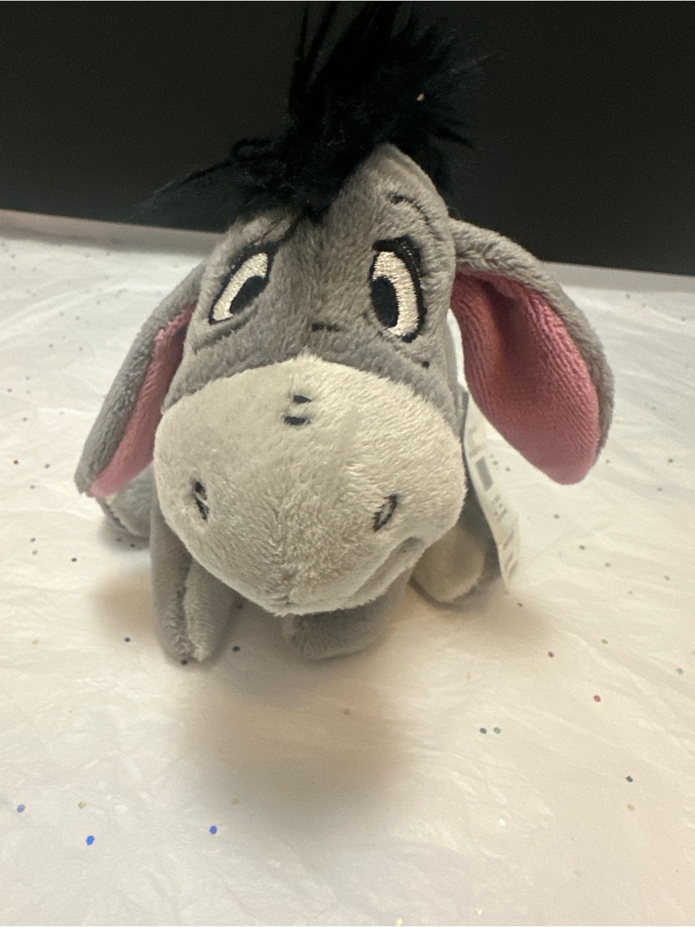 Disney Store Eeyore Plush - Gray and Pink Soft Stuffed Donkey
